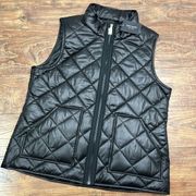 Kate Spade New York Black Puffer Vest Quilted Lightweight Classic Sz L NWT