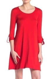 NWT Love, Fire Red Swing Dress Loose Stretchy New