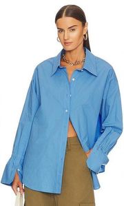 A.L.C. Monica Button Up Shirt Blue NEW 6 Medium