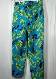 Will Smith Women’s Blue Straight Leg Cropped Summer Travel Pants Size 10