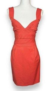 REISS Melon Plunge Pocketed BodyCon Size 2