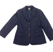 L.L Bean Button Wool Cashmere Blazer