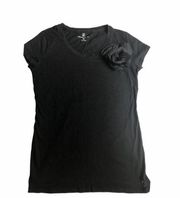New York & Company Womens Black Short Sleeve Top
