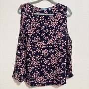 Draper James RSVP | navy blue floral tank