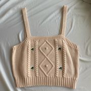 Knit Tank Top Pink