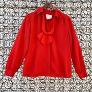 Vintage Pendleton red Secretary Blouse