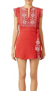 Embroidered Mini Dress