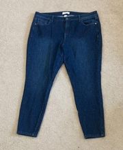 Lane Bryant high rise ultimate stretch skinny blue jeans in size 20R