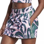 Vibrant Print Pink Green 3 Stripe Active Athleisure Skort Women’s Large