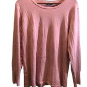 JM Collection light weight blush pink long sleeved women’s sweater