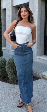 Denim Pencil Skirt