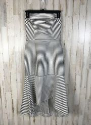 Chelsea28 Striped Hi Lo Dress Tube Ruffles NWT 2