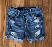 American Eagle ripped jean shorts