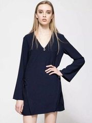 Finders Keepers Fly Away Side Lacing Dress - Navy