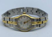 Anne Klein II 20mm Silver Gold  Tone Water Resistant Size 6.5”