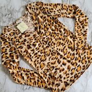 Olivia Rae cheetah blouse size large