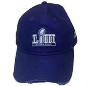 New Era Blue 9Twenty Adjustable Distressed Super Bowl LIII 53 Baseball Hat 