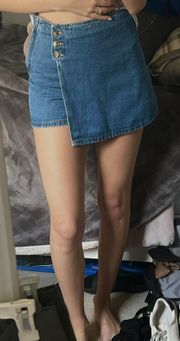 Denim Wrap Skirt