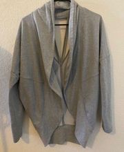 Zella By The Sea Cocoon Open Front Gray Cardigan Size M