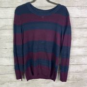 Market & Spruce Stripe Mesh Sweater Size Size Medium