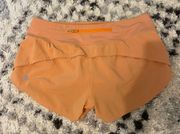 Orange Speed Up Shorts 2.5”