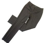 NWT Lafayette 148 Barrow in Coffee Melange Italian Stretch Wool Straight Pants 2