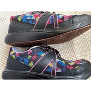 Alegria Women Shoes Sneakers Sz 8 Traq Qarma Black Multicolor Modern *Tiny Flaw