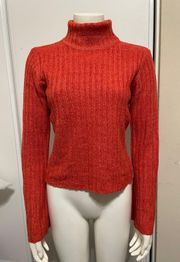 Orange Long sleeve Turtleneck