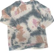 Steve Madden Womens BB Dakota Youre Trippin Tie Dye Sweatshirt Multicolor Small