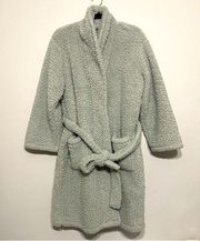 Pottery Barn Gray Fleece Longline Lounge Essential Robe Size Medium