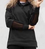 Ivy Park  Black Mesh Panel Hoodie