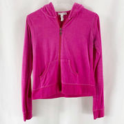 AMBIANCE APPAREL Vintage Y2K French Terry Hot Pink Basic Zip Hoodie Jacket