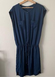 Vince Drop waist sleeveless dress navy small