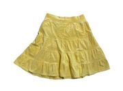 FRESH PRODUCE Womens Yellow Tiered A Line Skirt Size XS