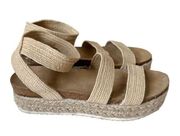 Esprit Beige Gigi Rope Platform Espadrille