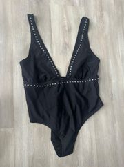 NWT Black Studded  Swimsuit