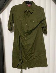 Merona olive dress long shirt