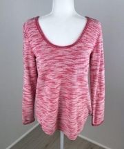 Riders by Lee Pink & White U-Neck Top Size S