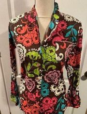 Vera Bradley Pajama Set. Size small- Long sleeve shirt/ shorts. Multi color.