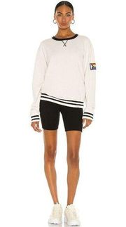 Splits59 Caster Unisex Organic French Terry Sweatshirt in Vintage White & Black