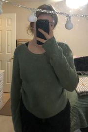 Light Green Open-Back Sweater