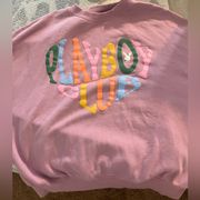 PacSun Purple/Pink Playboy Oversized Sweatshirt, Sz M