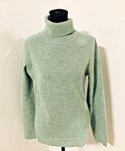 CHARTER CLUB Mint Green 100% Cashmere Turtleneck Sweater Women's Medium NWT