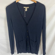 Banana Republic Button Front Dark Blue Cardigan Size Small