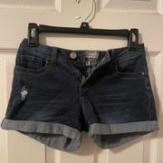 Dark Wash High Waisted Jean Shorts SIZE 1