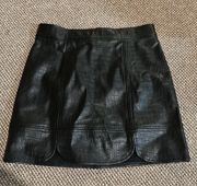 Black leather skirt