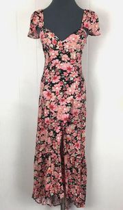 NWOT Floral Maxi Dress Pink || Large