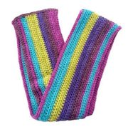 Handmade Knitted Rainbow Scarf 60 inches