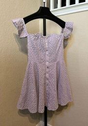 GB pastel lavender crochet off the shoulder dress sz Medium