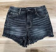 Kendall and Kylie The Drifter High Rise Black Denim Cutoff Shorts Women’s 5/27